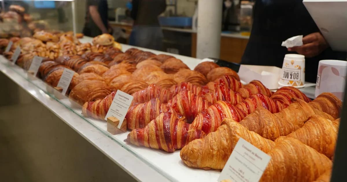 Paris cafe croissant French food