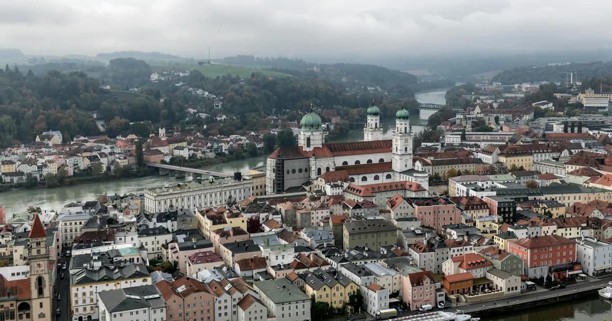 European old town architecture late autumn